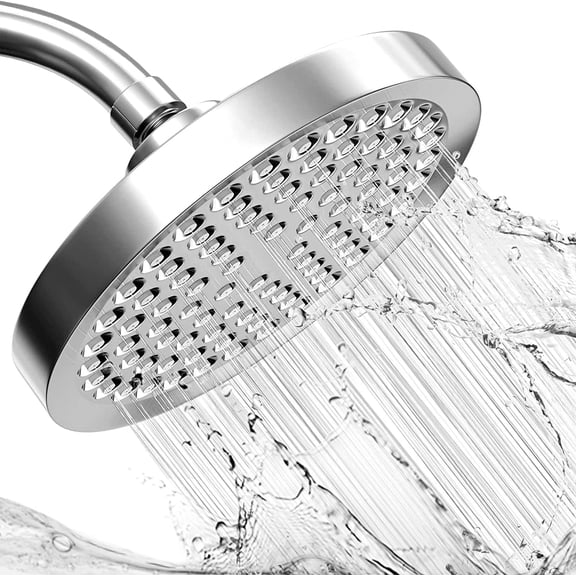 PETIARKIT Shower Head High Pressure Rain, Luxury Bathroom Showerhead with Chrome Plated Finish, Adjustable Angles, Anti-Clogging Silicone Nozzles.