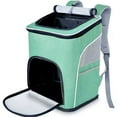 thumbnail image 1 of PETIMI Cat Carrier Backpack -  Green - 17.5"x13"x11" - Fits Under Most Airline Seats, 1 of 8