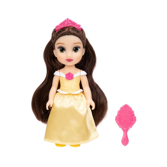 Disney Princess Petite Belle Doll with Molded Bodice and Hair Brush