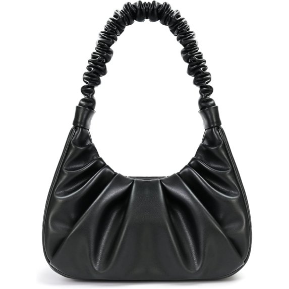 PETITE Shoulder Handbag for Women Fashion Ruched Shoulder Hand Purse Sofii Clutch Hobo Bag Trendy Purse for Lady