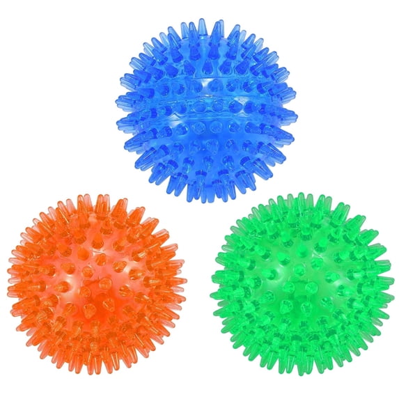 Petizer 3 Pack 3.5”/9cm Durable Squeaky Dog Toy, Floating Interactive Fetch and Chew Toy for Puppy Teething, Small Medium Large Dogs