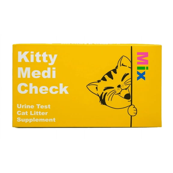 PETJOA Kitty-Medi-Check Cat Urine Health Test Kit, Easy Monitoring at Home,100% Eco-Friendly - Mix 3 Combo Pack (Alkalinuria, Proteinuria, Hematuria)-210g/7.4oz 100% Biodegradable.
