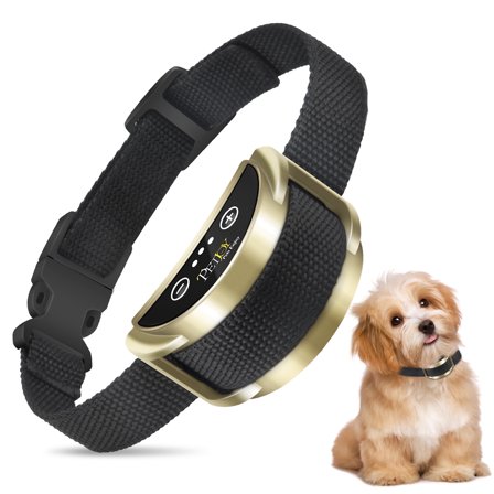 PetJoy Dog Bark Collar for Small Medium Large Dogs 5-120 lbs, Anti Bark Collar with Beep & Shock,Dog Shock Collar with 5 Levels,Waterproof,Gold,Christmas Birthday Gifts