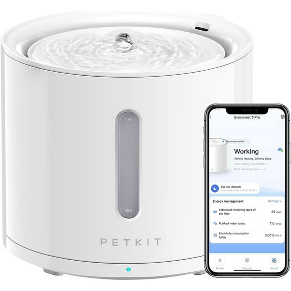 PETKIT Automatic Pet Water Fountain Dispenser Cat Dog Drinking Bowl 70oz/2L