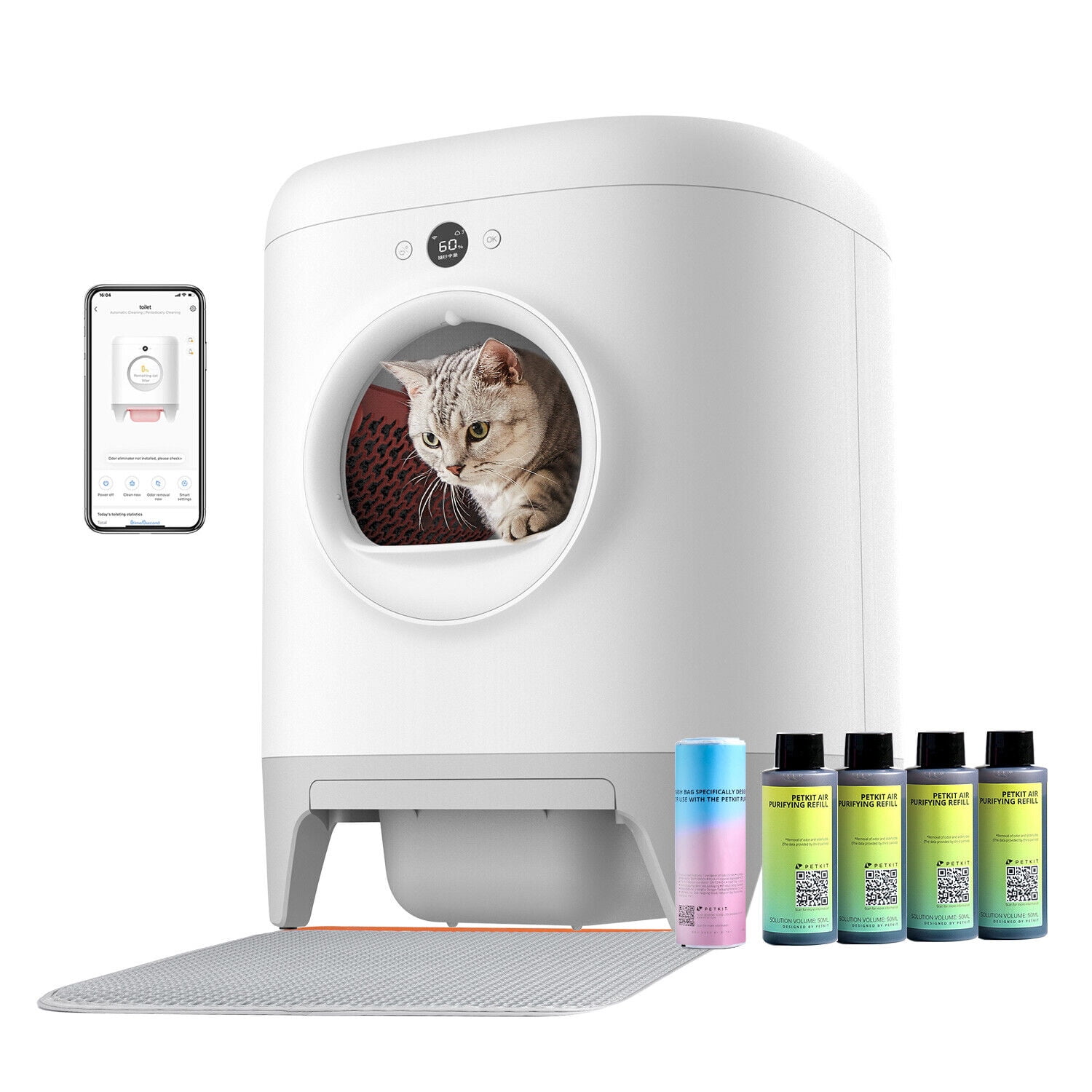 PETKIT Pura X Smart Cat Litter Box, SelfCleaning with Tray System
