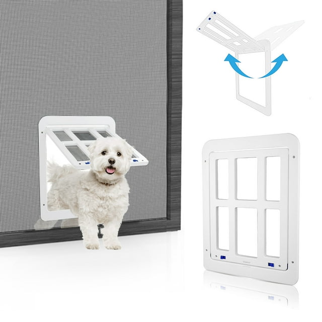 PETLESO Cat Screen Door with Flap Lockable, Small Dog Screen