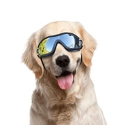 PETLESO Dog Goggles Sunglasses Waterproof with Adjustable Strap for Medium to Large Dog-Sliver