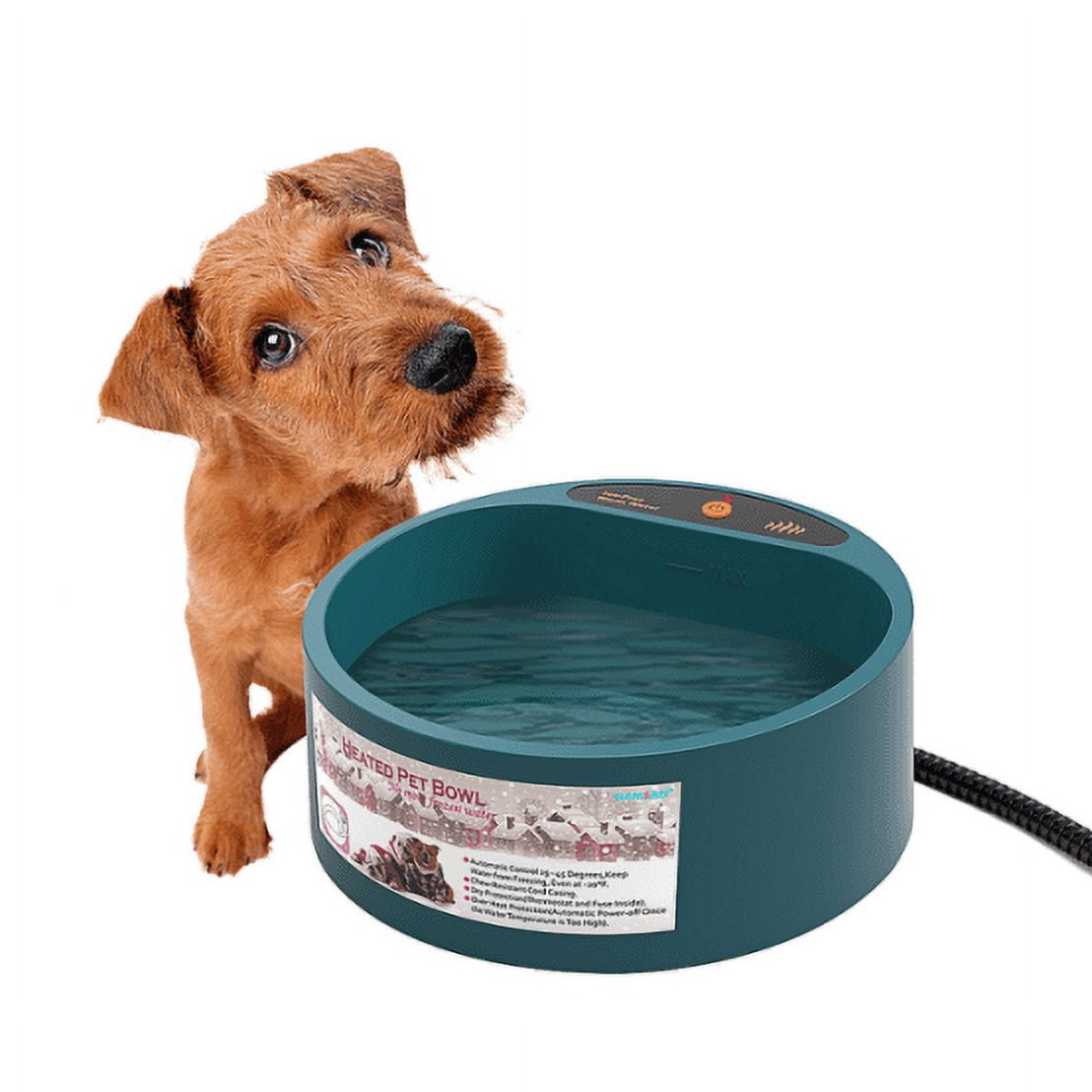 PETLESO Heated Dog Water Bowl- Pet Water Heating Bowl for Cats