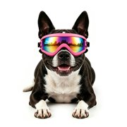 PETLESO Medium Dog Goggles Eye Protection Dog Sunglasses for Outdoor Activities, Pink M