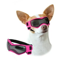PETLESO Pet Goggles for Small Dog Anti-UV Dog Sunglasses for Driving/Outdoor Activities - Pink