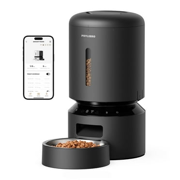 Petlibro Automatic Cat Feeder, 5G WiFi Pet Feeder with APP Control for Pet Dry Food, Low Food & Blockage Sensor for Cat & Dog - Single Tray