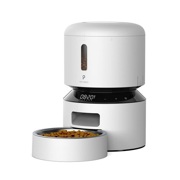 PETLIBRO Automatic Cat Feeder, Pet Dry Food Dispenser Triple Preservation with Stainless Steel Bowl & Twist Lock Lid, Up to 50 Portions 6 Meals Per Day, Granary for Small/Medium Pets