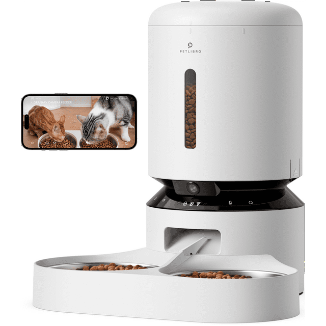 PETLIBRO Automatic Cat Feeder with Camera for Two Cats, 1080P HD Video with Night Vision, 5G