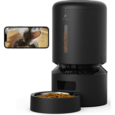 PETLIBRO - Granary WiFi Stainless Steel 5L Automatic Dog and Cat Feeder with Camera Monitoring - Black