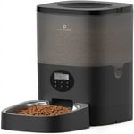 PETLIBRO Automatic Dog Feeder, 6L Food Dispenser with Customize Feeding Schedule, Feeder Timer Interactive Voice Recorder, Auto for Cat Pet 1-4 Meals Dry Food, Black Transparent (PLAF002)