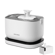 Petlibro Cat Water Fountain,Wireless Pet Fountain Battery Operated,2.5L/84oz Dockstream Automatic Dog Water Dispenser for Drinking with Quiet Pump Inside Stainless Steel Tray Easy Clean BPA-Free