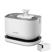 Petlibro Cat Water Fountain,Wireless Pet Fountain Battery Operated,2.5L/84oz Dockstream Automatic Dog Water Dispenser for Drinking with Quiet Pump Inside Stainless Steel Tray Easy Clean BPA-Free