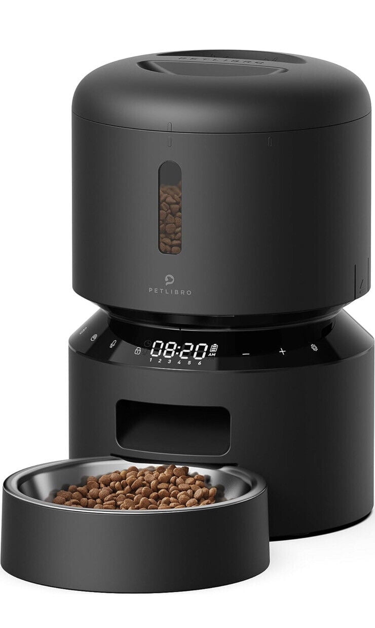 PETLIBRO Granary Automatic Pet Feeder, 3L, Single Food Tray, Black