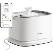 PETLIBRO Upgrade Cat Water Fountain Stainless Steel Tray, Dockstream 2 Cat Fountain Indoor, 3L/101oz Auto Cat Fountains for Drinking, App Monitoring Pet Water Fountain Dog, 5G WiFi