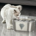 thumbnail image 1 of PETMAKER 118oz/3.5L Cat Water Fountain - Stainless Steel Cat Water Fountain, 1 of 11
