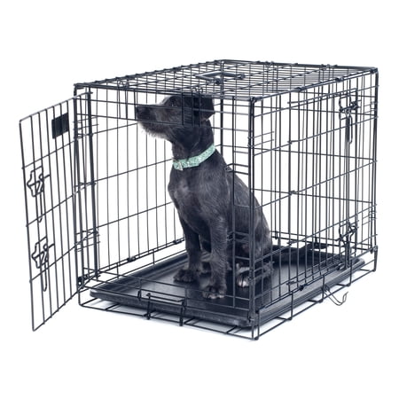 PETMAKER 2 Door Foldable Dog Crate Cage, 30 x 19 Inch, Medium