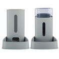 thumbnail image 1 of PETMAKER 2-Pack 3.8L/1G Automatic Pet Feeder and Water Dispenser (Gray), 1 of 8