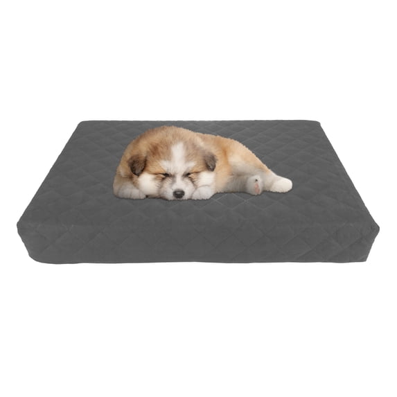 PETMAKER 20in Water-Resistant Dog Bed with Removable Washable Cover (Gray)