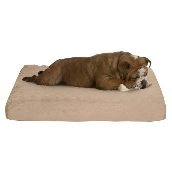 Pet Adobe 26x19 Orthopedic Foam Dog Bed, Tan