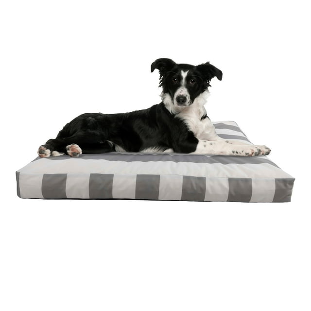 PETMAKER 36in Water-Resistant Dog Bed with Removable Washable Cover (Gray)