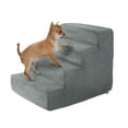 thumbnail image 1 of PETMAKER 4-Step Pet Stairs with Removable Zippered Microfiber Cover, Gray, 1 of 7