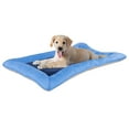 thumbnail image 1 of PETMAKER 43x29-Inch Sherpa Dog Bed with Water-Resistant Neck Bolster (Blue), 1 of 8