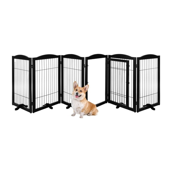 PETMAKER Extra Wide Freestanding Foldable Dog Gate