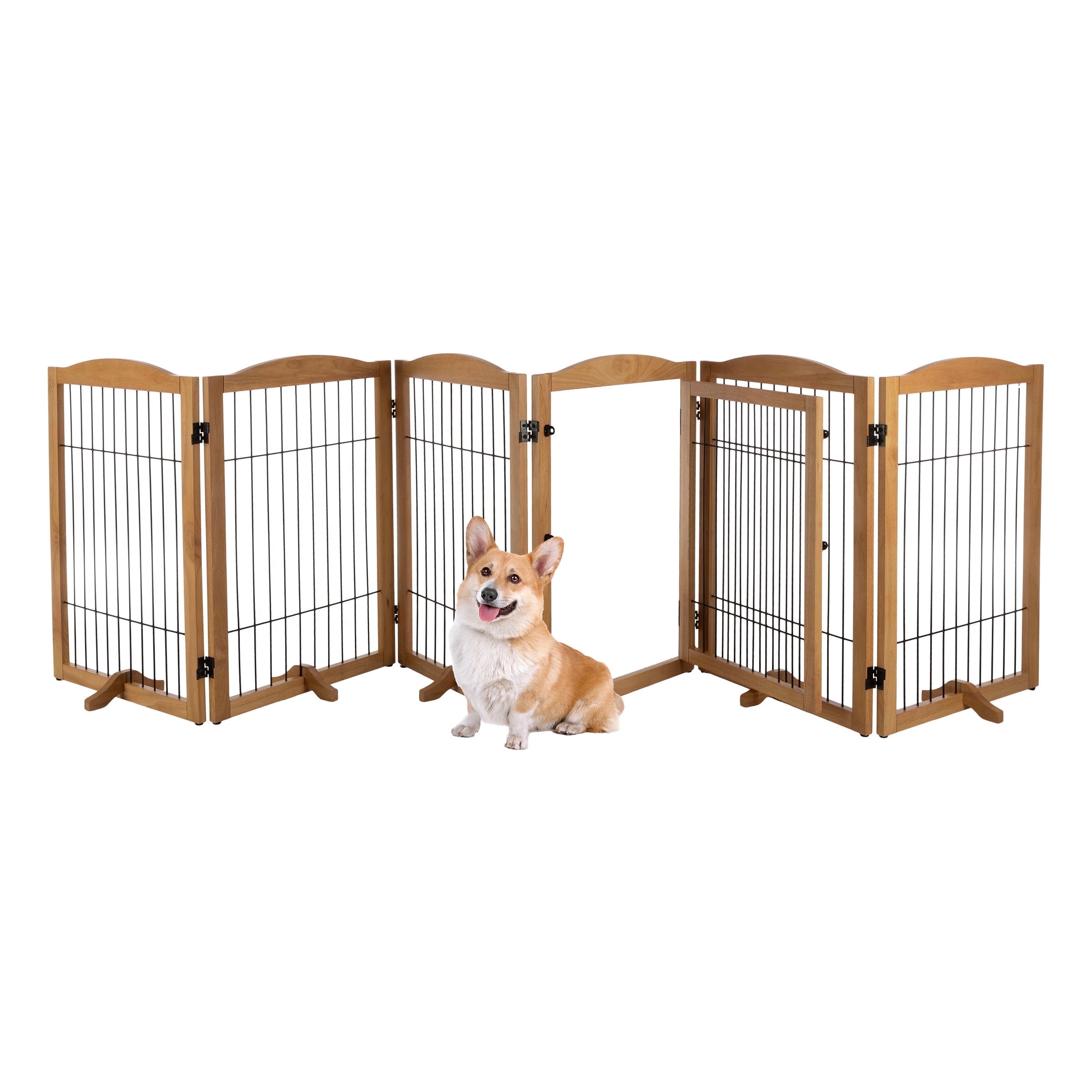 PETMAKER Extra Wide Freestanding Foldable Dog Gate