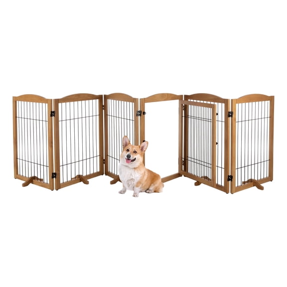 PETMAKER Extra Wide Freestanding Foldable Dog Gate