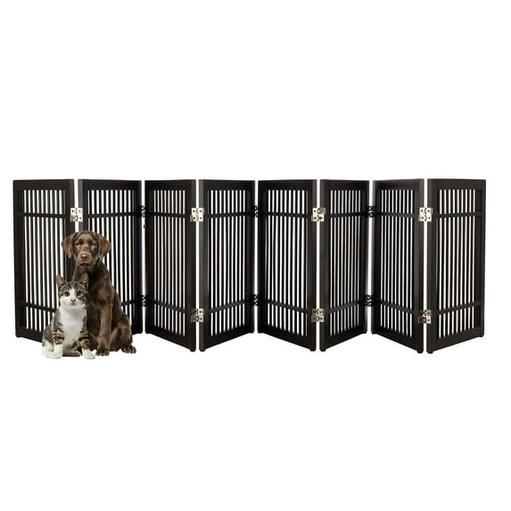 PETMAKER 8-Panel Freestanding Pet Gate, 146" Wide
