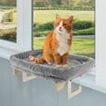 thumbnail image 1 of PETMAKER Cat Bed for Window Sill - Cat Window Perch with Bolster (Gray), 1 of 6