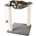 thumbnail image 1 of PETMAKER Cat Hammock with Scratching Posts for Indoor Cats (Gray), 1 of 8
