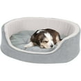 thumbnail image 1 of PETMAKER Cuddle Round Microsuede Pet Bed, Small, Gray, 1 of 2
