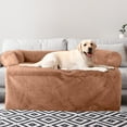 thumbnail image 1 of PETMAKER Dog Bed for Medium Pets - Plush Couch Covers for Dogs (Beige), 1 of 11