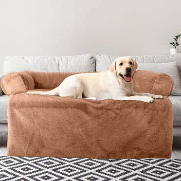 PETMAKER Dog Bed for Medium Pets - Plush Couch Covers for Dogs (Beige)
