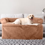 PETMAKER Dog Bed for Medium Pets - Plush Couch Covers for Dogs Beige