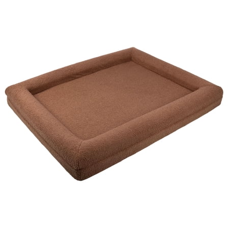 PETMAKER Dog Bed with Bolster, Nonslip Bottom, and Washable Cover (Brown)
