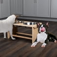 thumbnail image 1 of PETMAKER Elevated Dog Bowls with 10-Inch Tall Bamboo Raised Stand, 1 of 10