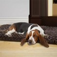 thumbnail image 1 of PETMAKER Extra Large Non-Slip Plush Tufted Dog Bed, Brown, 1 of 4
