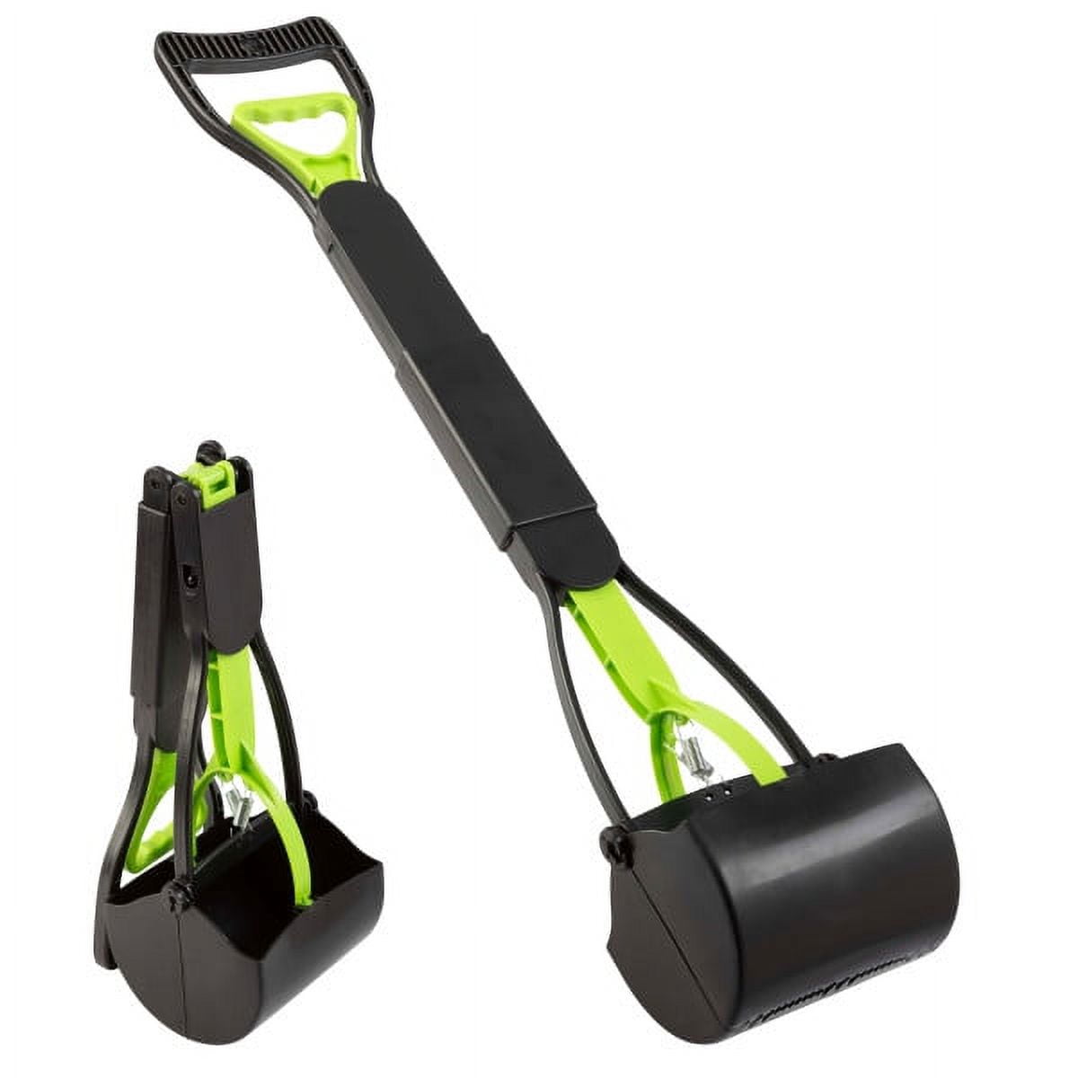 Green Foldable Long-Handled Pet Pooper Scooper