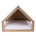thumbnail image 1 of PETMAKER Indoor Dog House for Small to Medium Pets up to 80lbs - Wood Doghouse with Cushion, White, 1 of 11