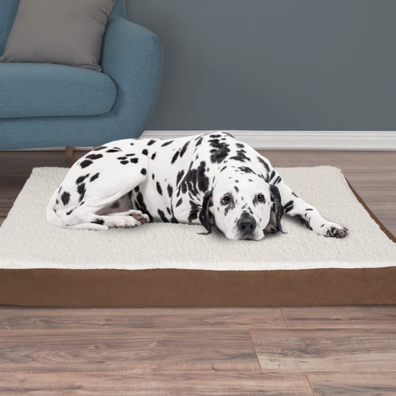 PETMAKER Orthopedic Memory Foam Dog Bed, 44" L X 35" W X 4.75" H, Brown