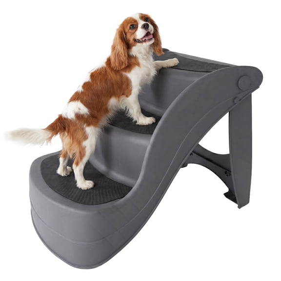 PETMAKER Pet Stairs with Safety Locking Pins - For Small Dogs (Gray)