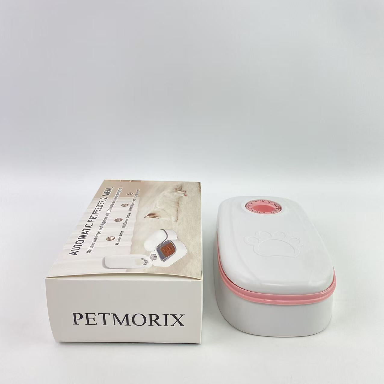 PETMORIX Automatic pet feeding bowls, 48H Timer Wet Dry Cat Food Dispenser, for Cat and Dog Automatic Feeder