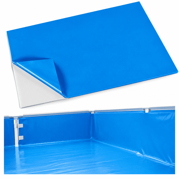 PETORIX 4.1Ft X 2.8Ft Exlarge Pool Liner Repair Patch,Self-Adhesive Vinyl Waterproof Pool Patch Repair Kit for Above Ground Pools,Inflatable Swimming Pools Pool Floats,Bounce Houses(Blue)